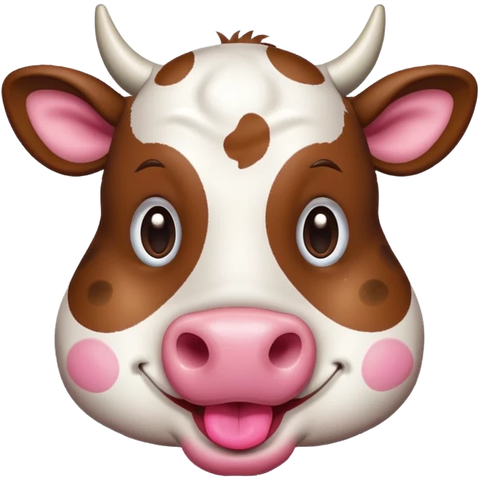 A smirking cow emoji
