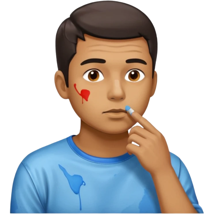 man shushing artist emoji