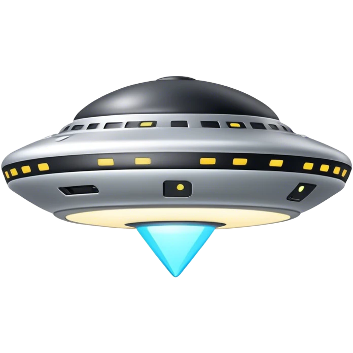 Ufo minimal high technology, and color to be sliver  emoji