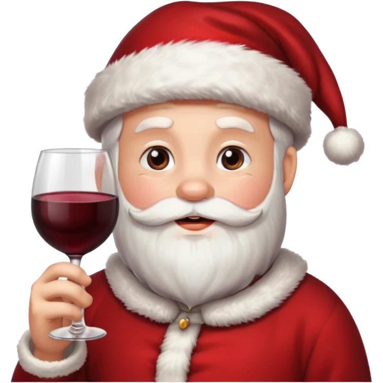 santa class tomando wine emoji