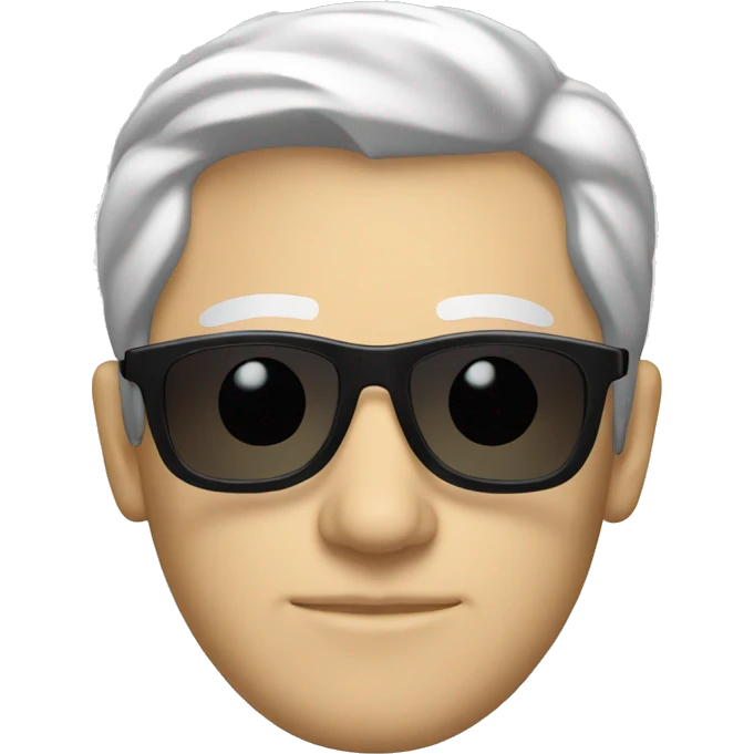 White man in suit with black sunglasses emoji