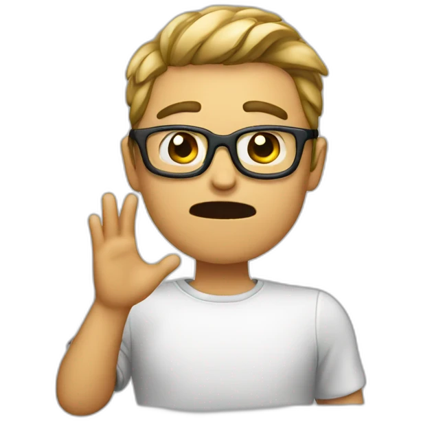 Person saying no emoji