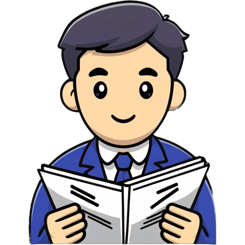 Tax inspector holding papers and asking questions with raised eyebrow emoji