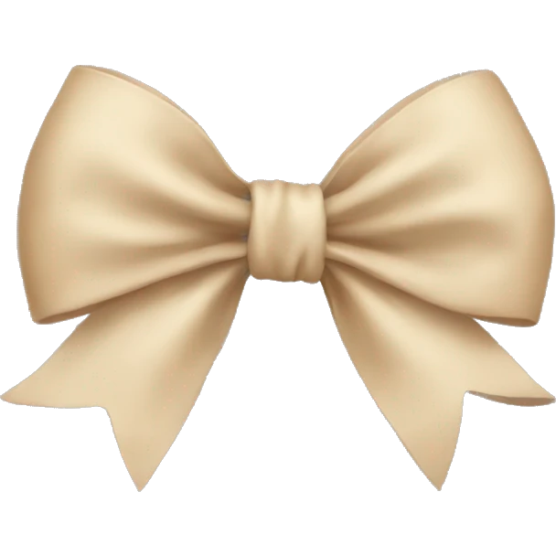beige bow emoji