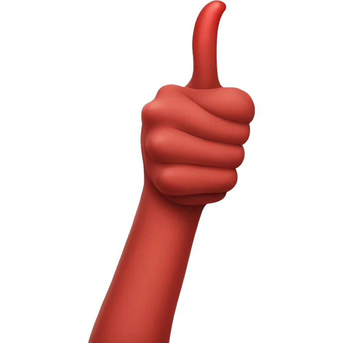 thumbs up with long red finger nails emoji