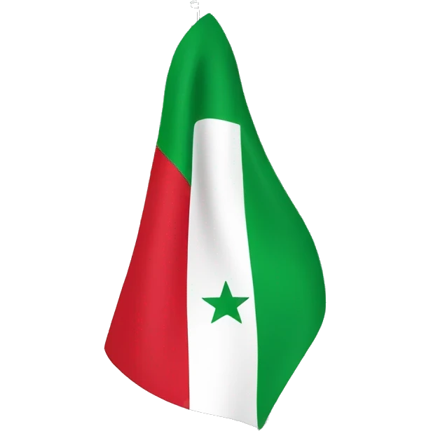 Syria flag with green on top not red, and remove the whole red color emoji