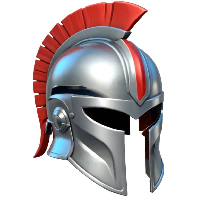 silver Spartan helmet emoji