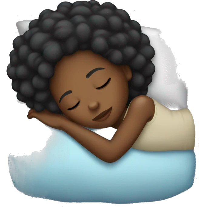 Black girl sleeping emoji