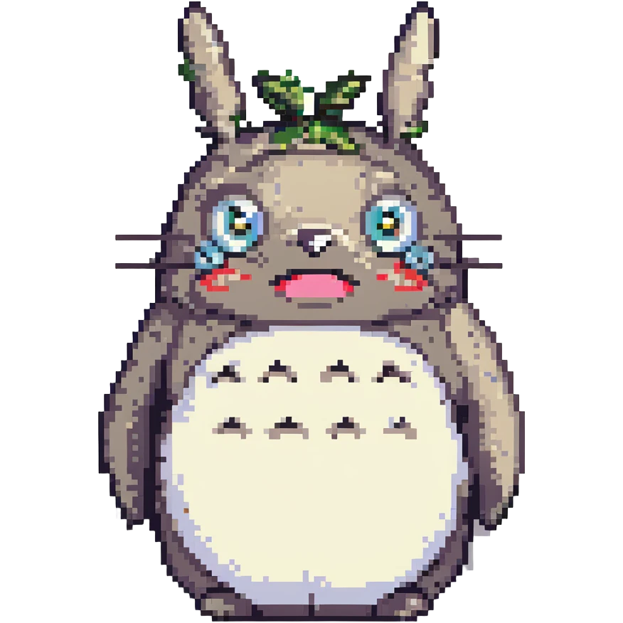 Totoro pogchamp emoji with big eyes emoji