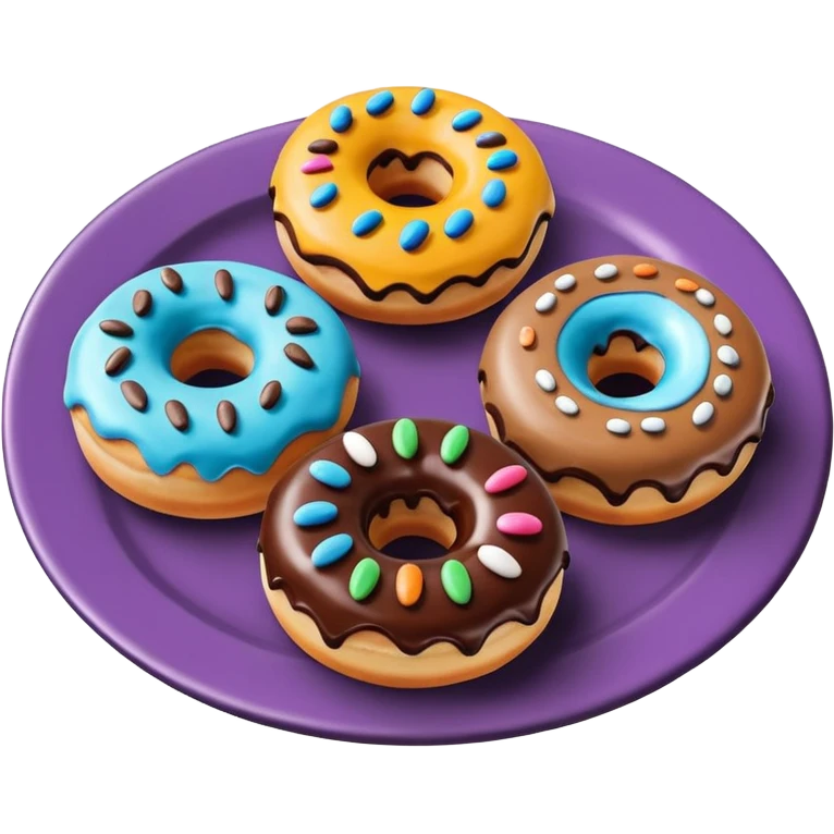 Monster donut with chocolate icing, there are drawn cookies and beautiful icing drawings on a white plate good quality emoji