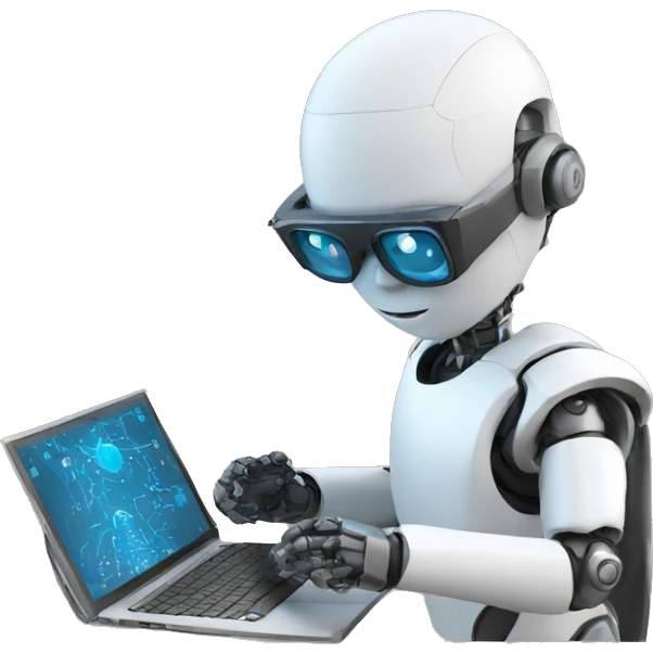 The teacher studies artificial intelligence emoji