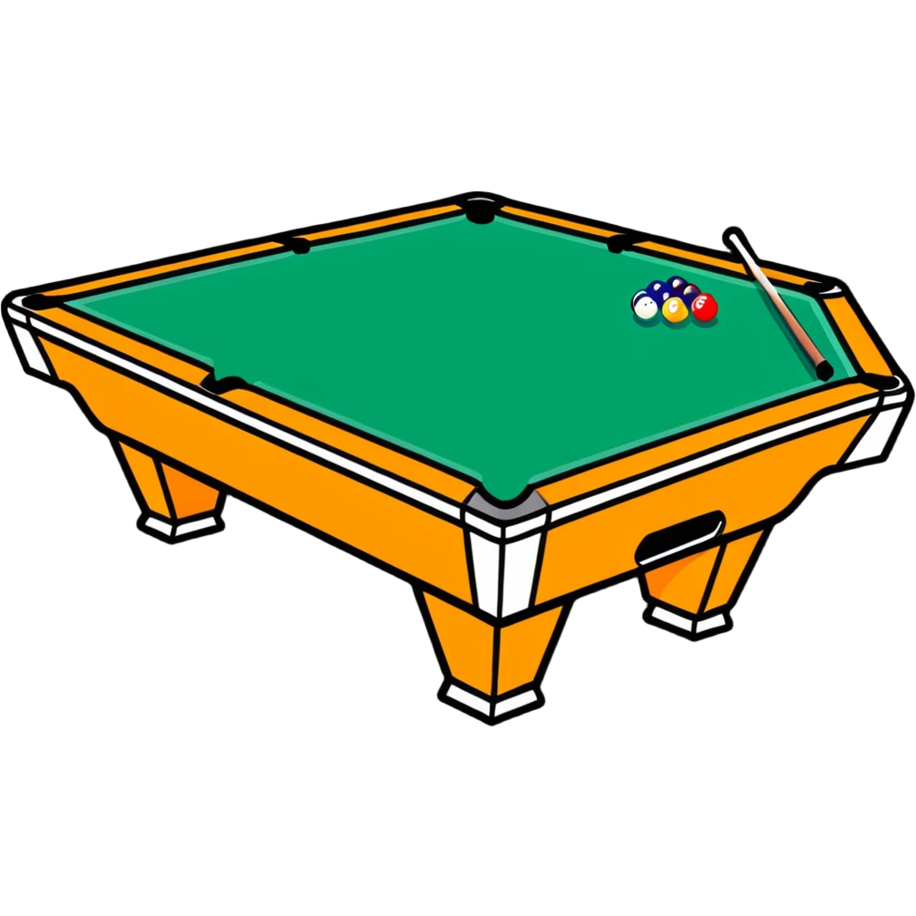 pool table with cue balls emoji