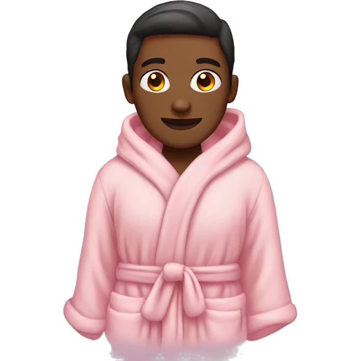 Cozy light pink robe emoji