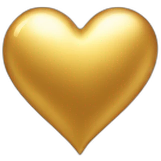 Golden heart emoji