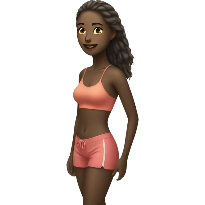 girl on beach emoji
