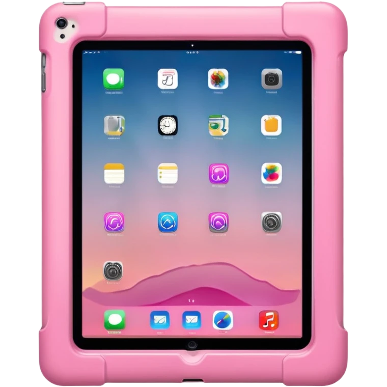 iPad 11 air with a pink case emoji
