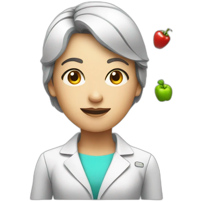 Cyborg nutritionist emoji