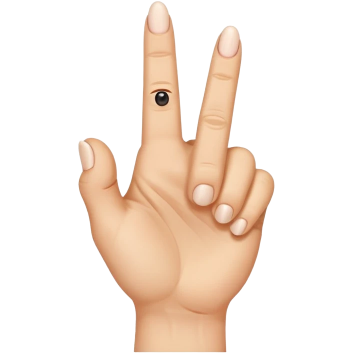 Middle finger with a funny face emoji