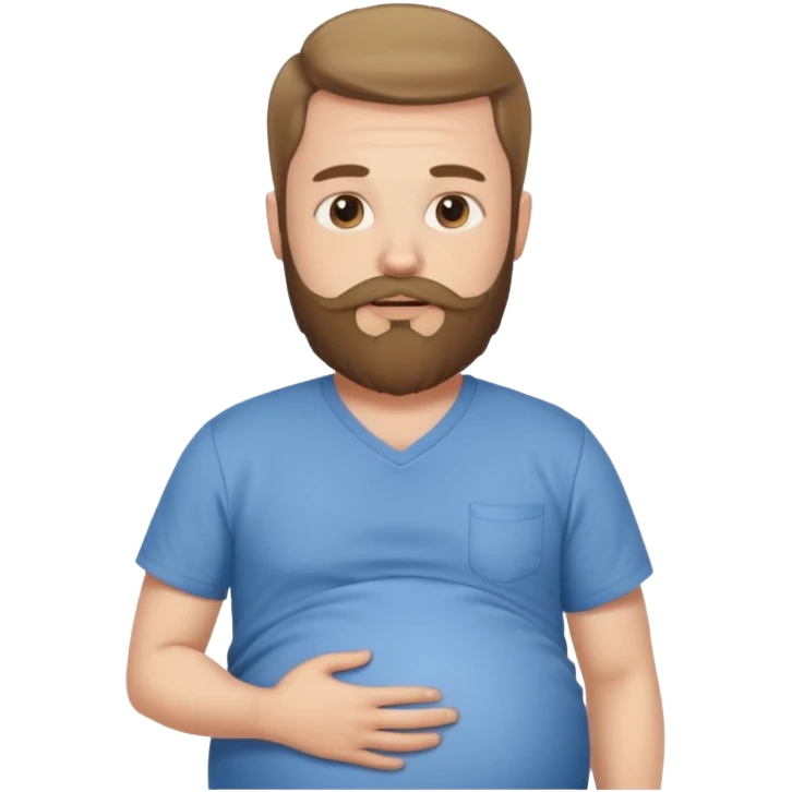 pregnant man with beard emoji