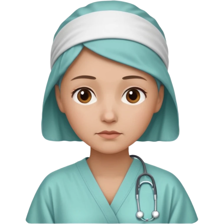 I want an emoji of a woman with cancer thinking emoji