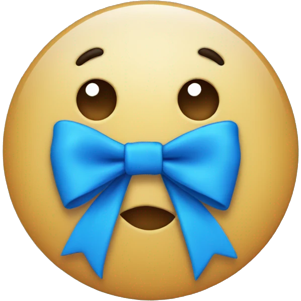 Blue bow emoji