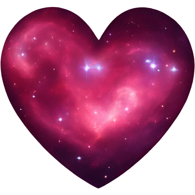 Crimson galaxy heart  emoji