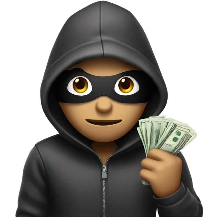 robber holding money bag emoji