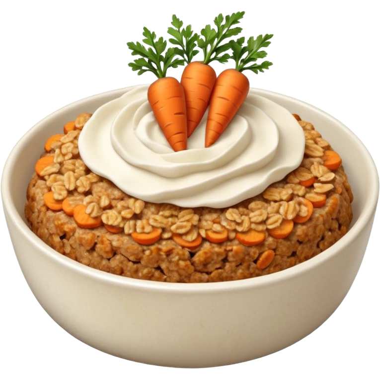 carrot cake oats baked oats in a bowl like oat meal  emoji