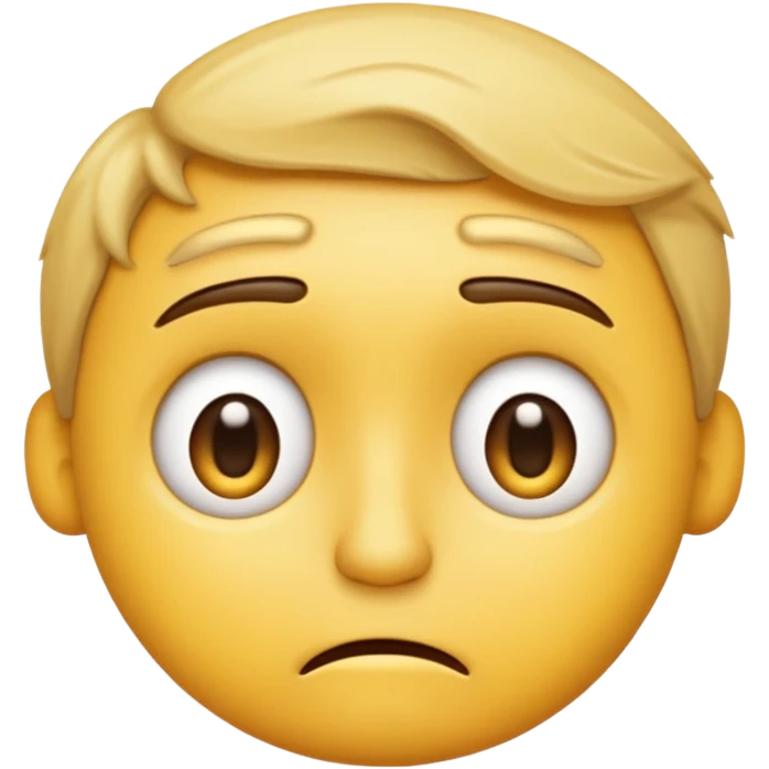 confused face, yellow emoji face emoji