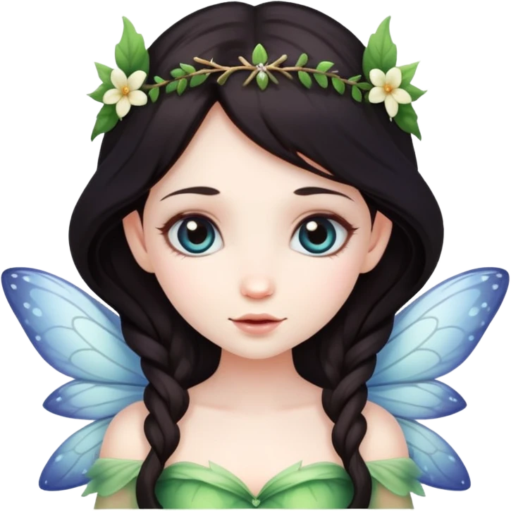 fairy with dark hair  emoji