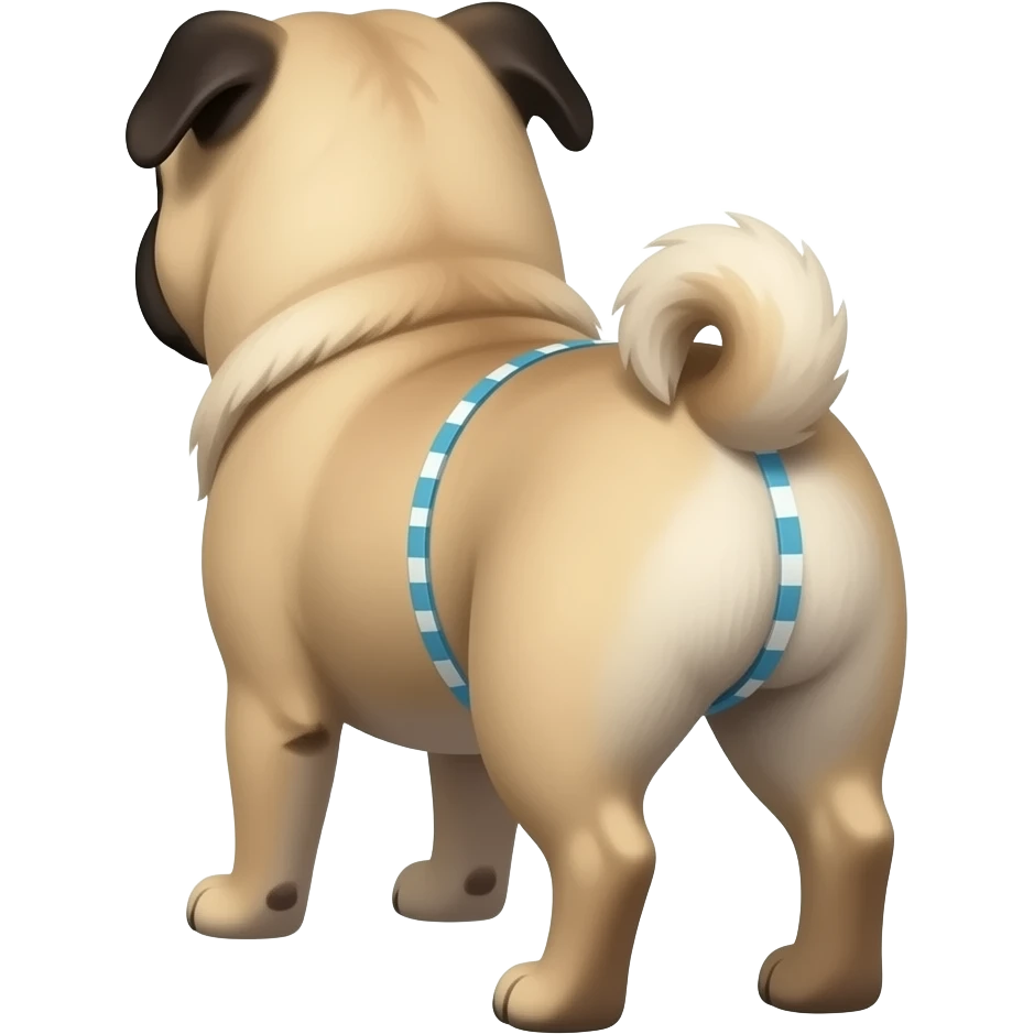 Pawg standing facing away from camera in a thong emoji