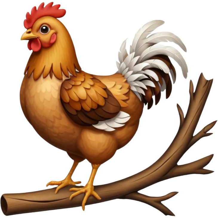 tavuk agicin üstünde otruyor emoji