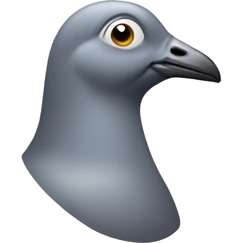 man’s head on pigeon body emoji