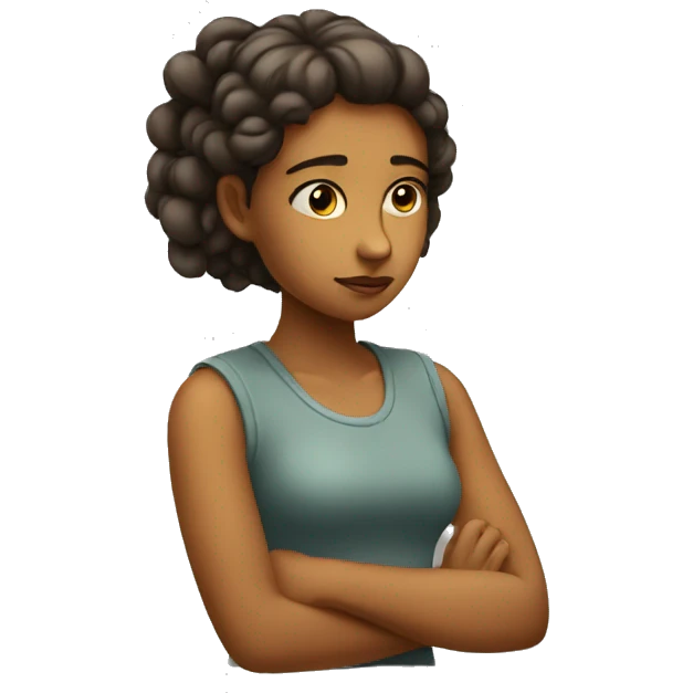 girl who is deep thinking emoji
