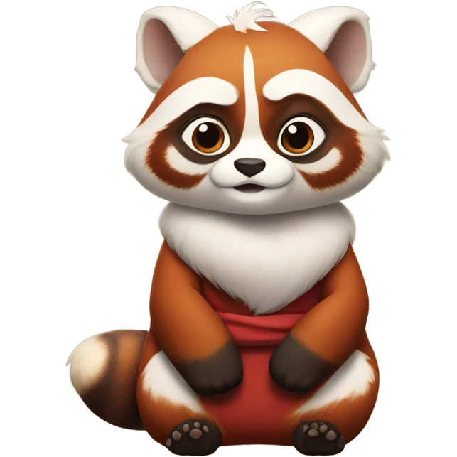 Master Shifu is an old red panda emoji