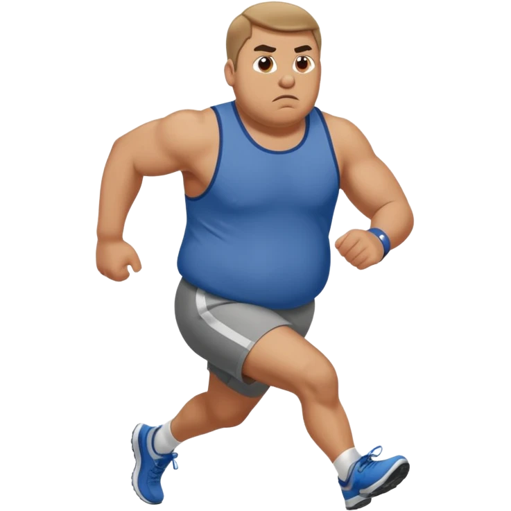 create a stocky man running towards me emoji