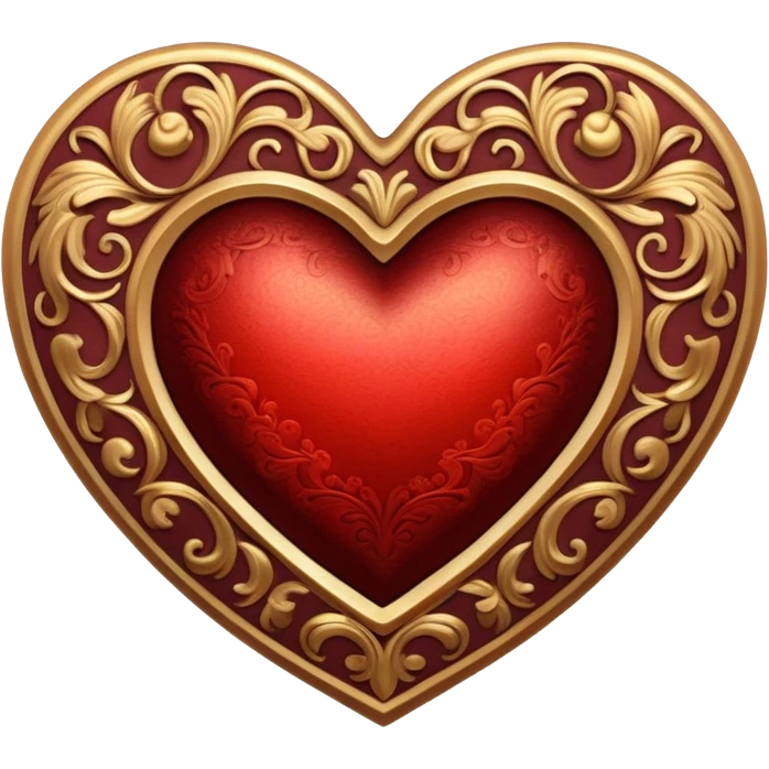 Romantic reddish-golden Valentines vintage aesthetic item emoji