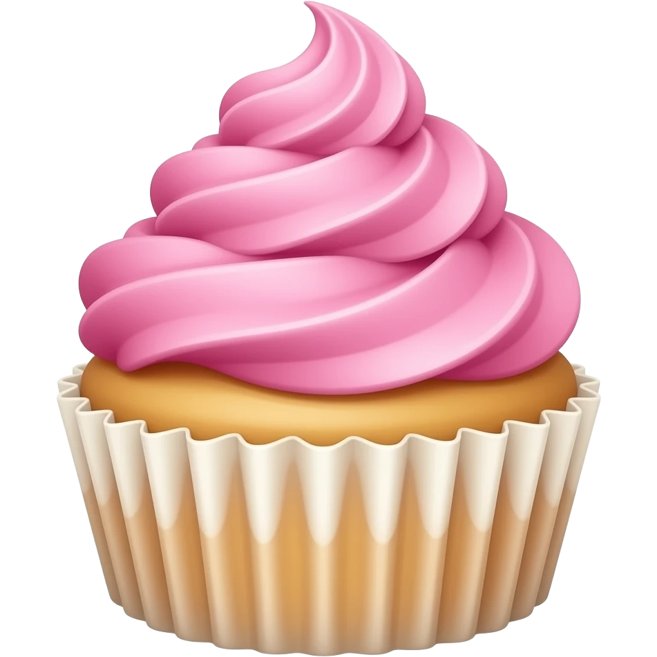 Cupcake with pink icing emoji
