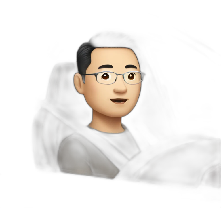 chinese man driving a tesla emoji