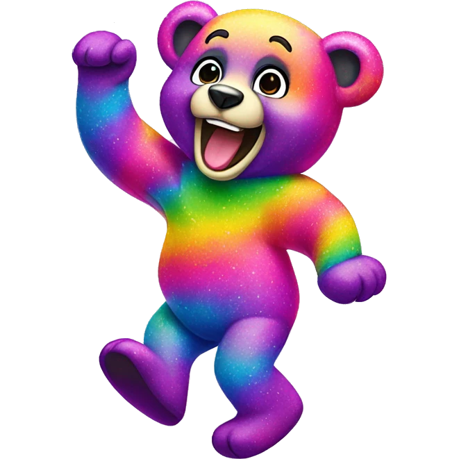 lisa frank dancing bear emoji