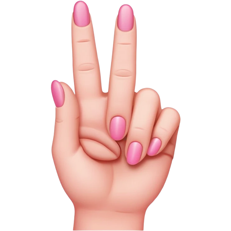 Pink middle finger emoji