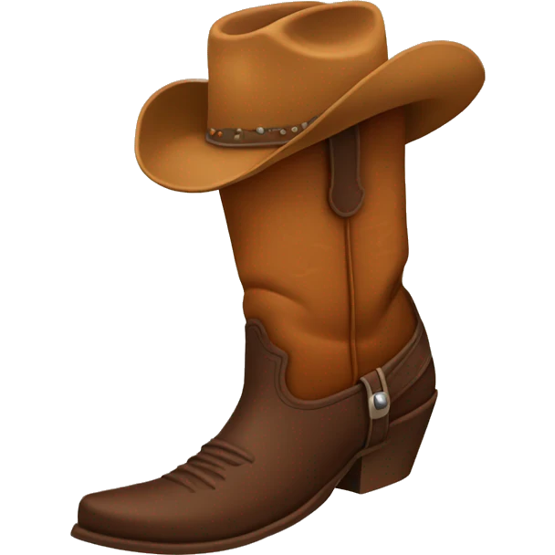 Brown cowboy boot emoji