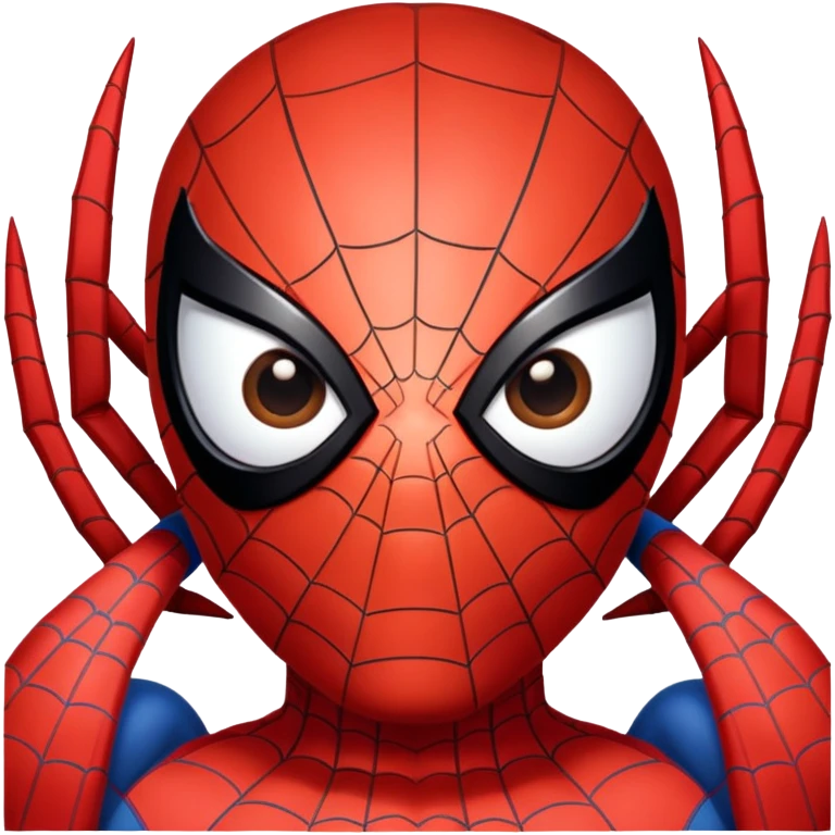 Spider-Man with large bug eyes emoji