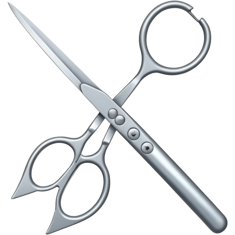 One metal scissors emoji