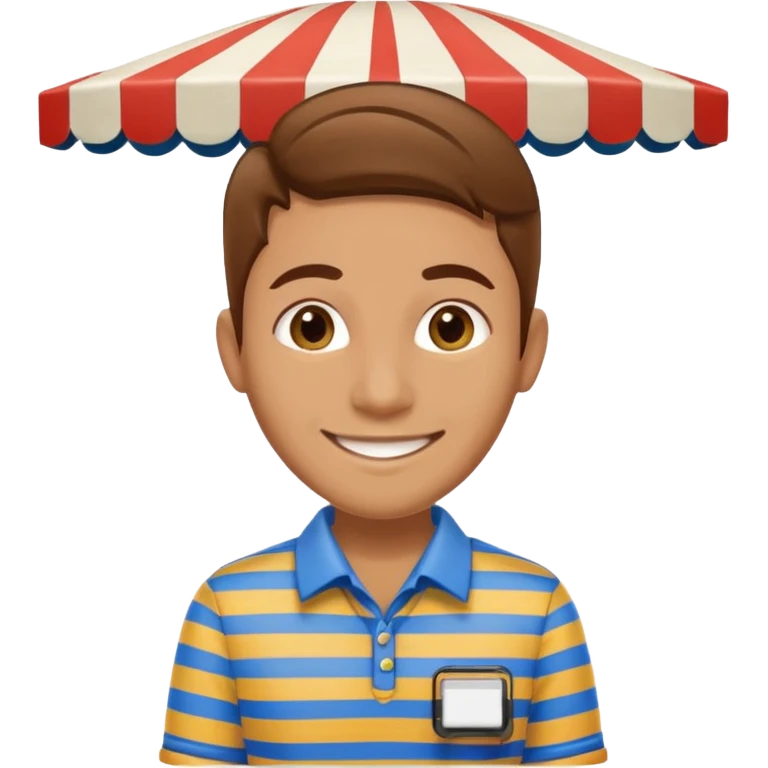Fairground Staff ticket collector at booth emoji