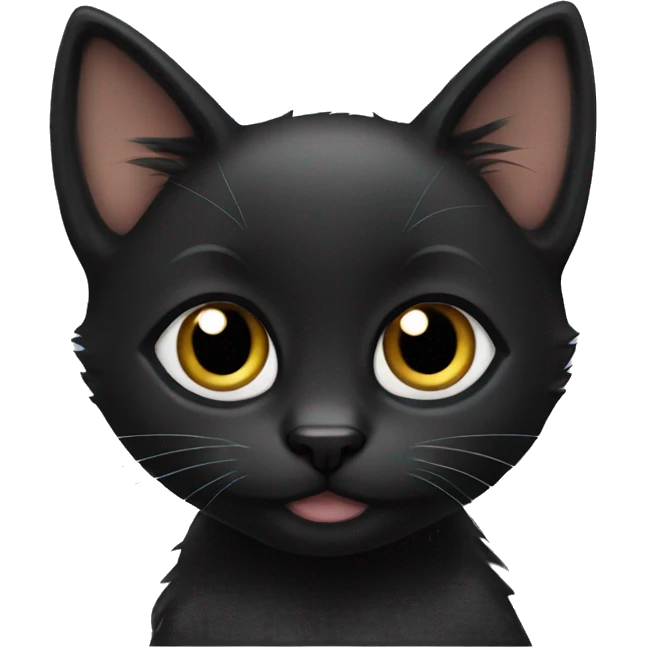 Small black kitten  emoji