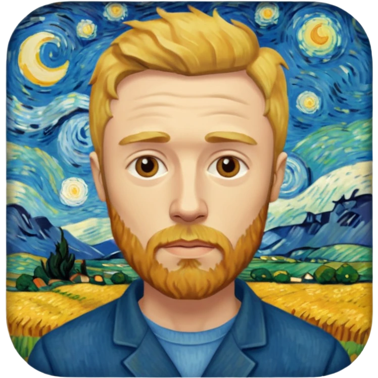 I portrait of me in the style of a Van Gogh painting  emoji