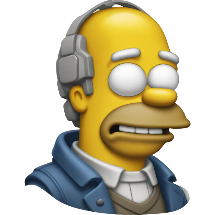 Homer Simpson, qui tient une facture emoji