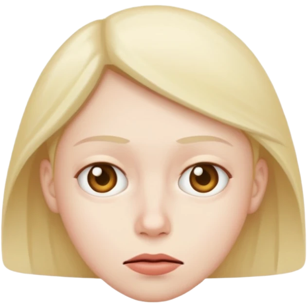 Awkward silent face emoji