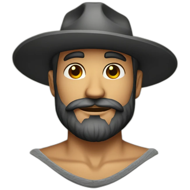 a tattooed gringo with a beard and a hat emoji
